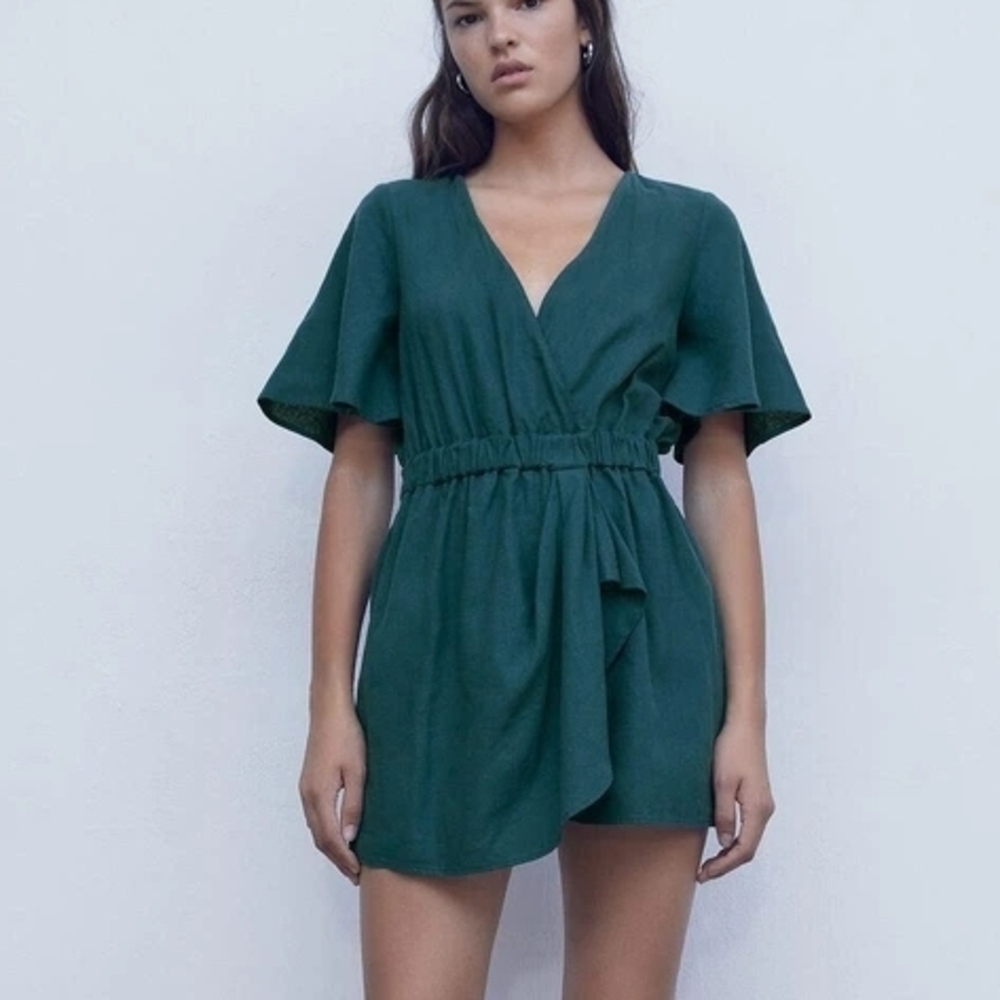 Zara Deep Green Mini Romper